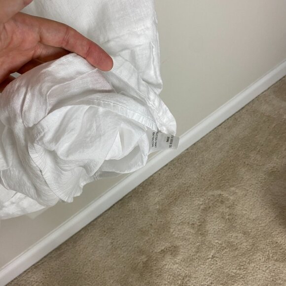 Tyler Boe Meghan Linen Tiered Midi Dress Womens XS Oversized Cottagecore - Picture 11 of 12